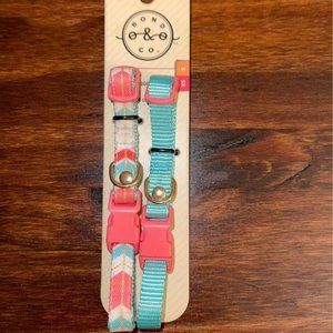Bond & Co. 2 Pack Turquoise & Coral Collars for Small Dogs, XS/S